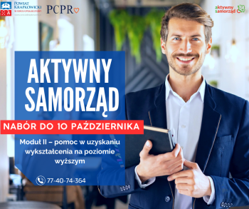 Pomoc w uzyskaniu wykształcenia na poziomie wyższym „Aktywny samorząd"