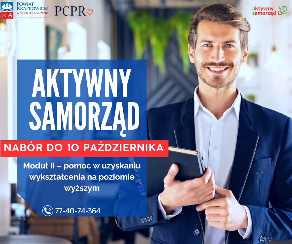 Pomoc w uzyskaniu wykształcenia na poziomie wyższym „Aktywny samorząd"